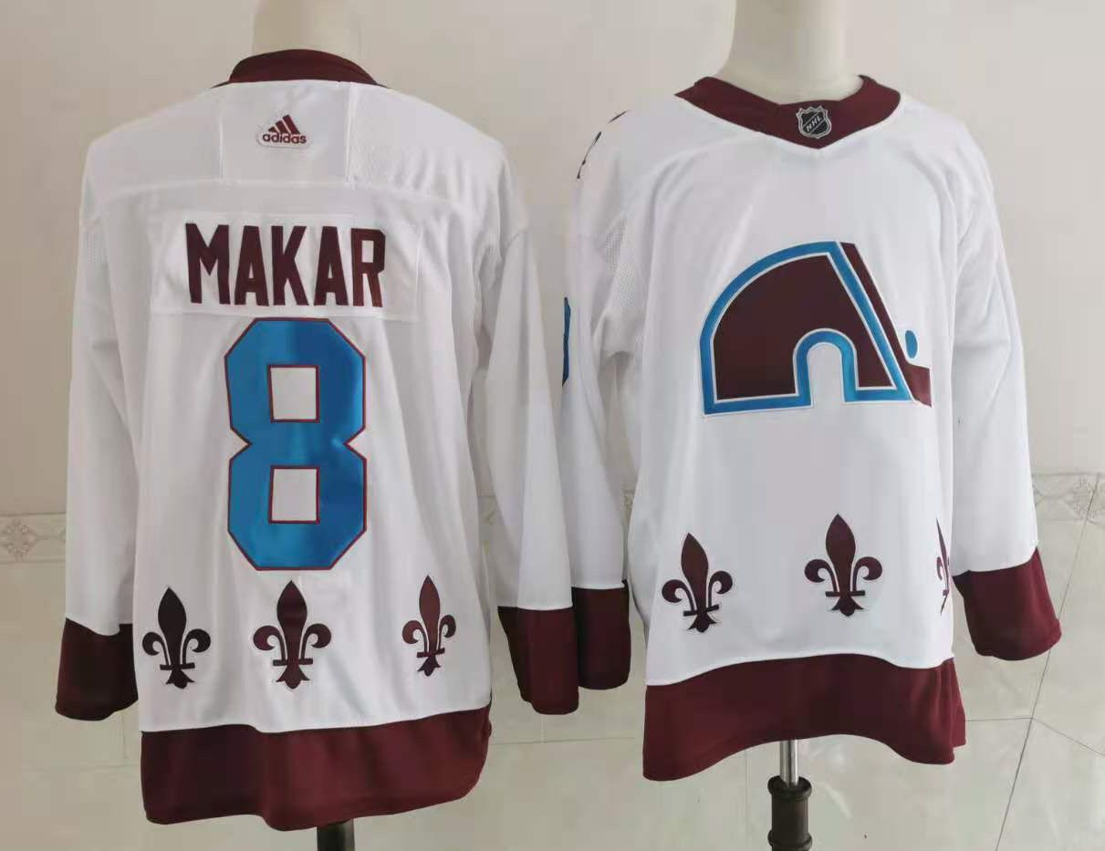 Men Colorado Avalanche #8 Makar White Authentic Stitched 2020 Adidias NHL Jersey->new york rangers->NHL Jersey